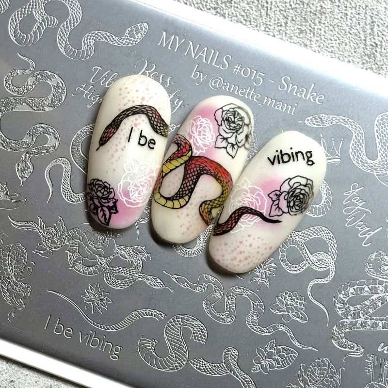 Nail Art Stamping Kit - XMQ NACanon ART-Plaques d'estampage, motifs peau
