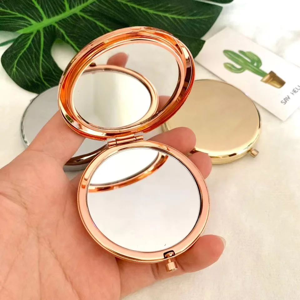 Beauty Rose Makeup - Miroir de maquillage portable en or