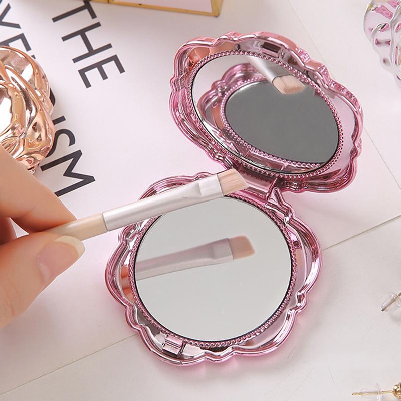 Beauty Rose Makeup - Mini miroir Portable rétro fleur de
