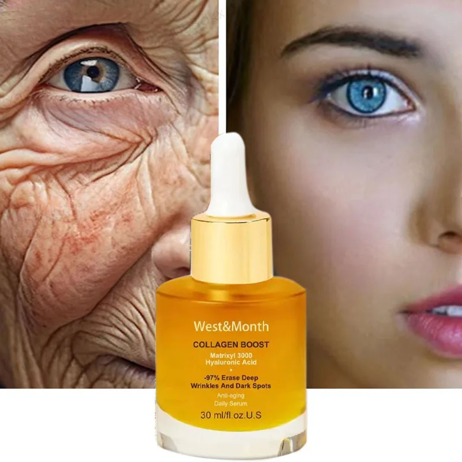 Vitamin C Serum Face - Sérum dissolvant de collagène pour le