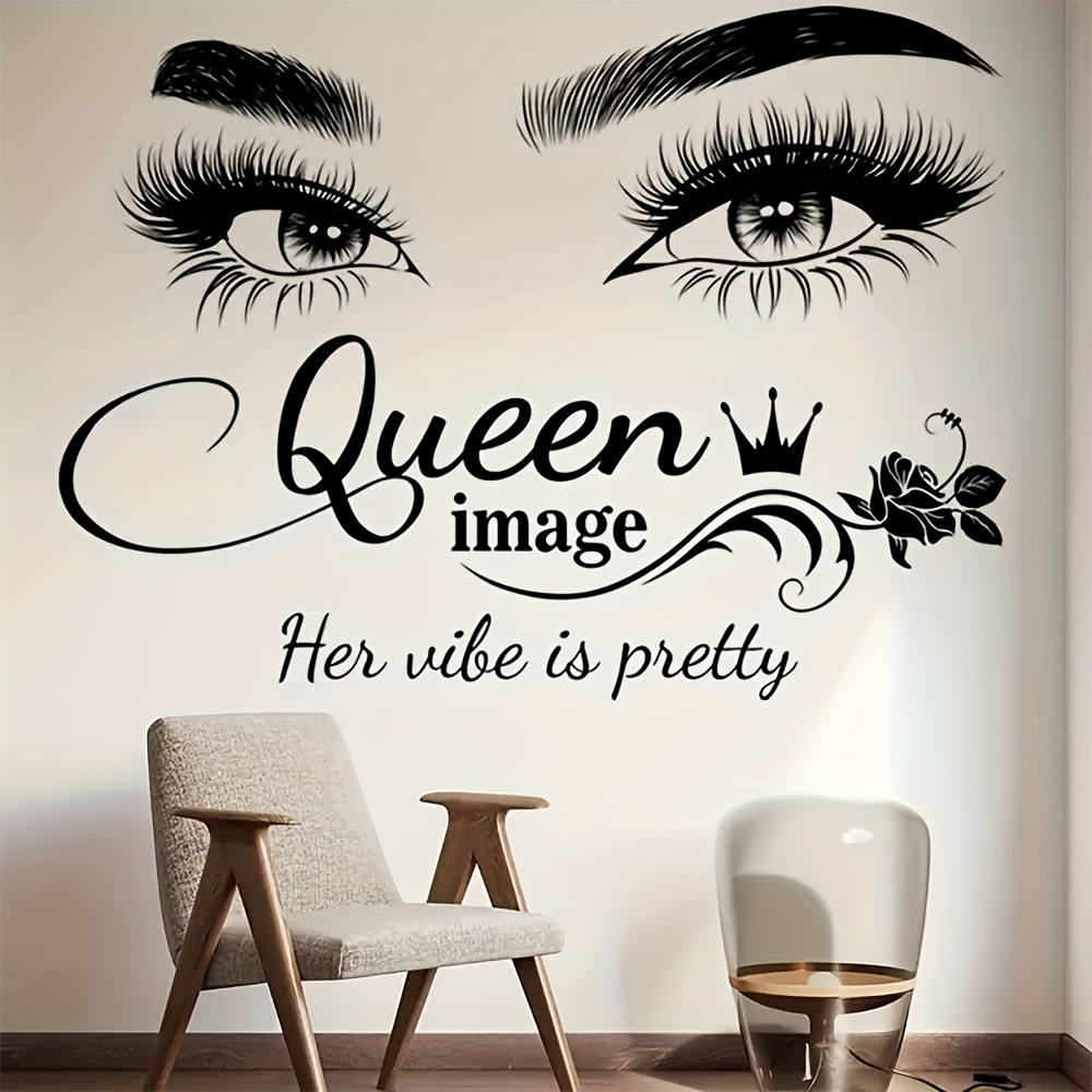 Beauty Rose Makeup - Autocollant mural élégant en forme de