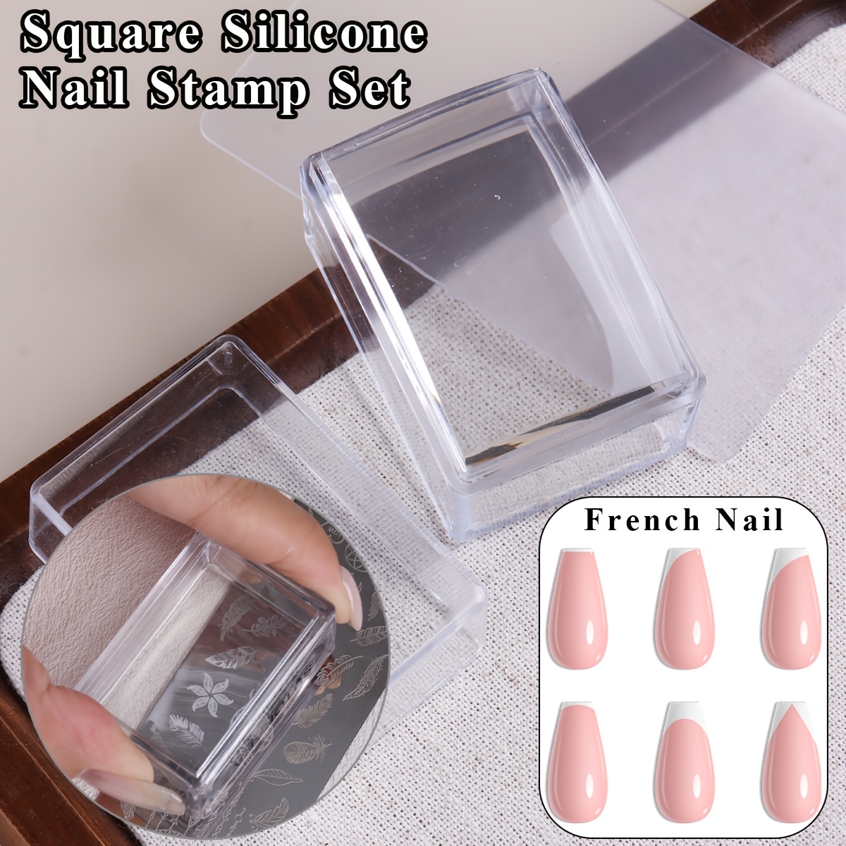 Kit de tampons à ongles carrés - Nail Art Stamping Kit avis et prix