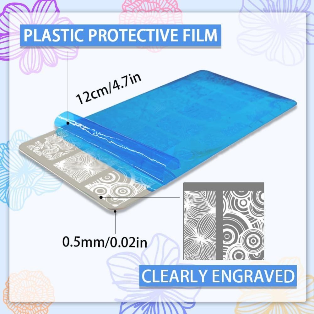5 pièces de pochoirs pour nail - Nail Art Stamping Kit avis et prix