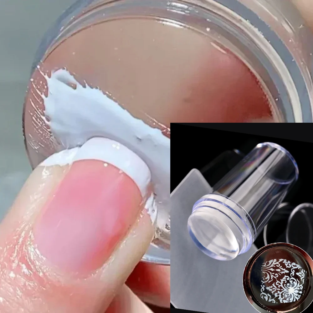 Tampon à ongles gelée Silicone - Nail Art Stamping Kit avis et prix