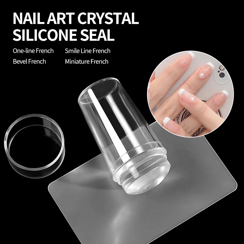 Tampon à ongles gelée Silicone - Nail Art Stamping Kit avis et prix